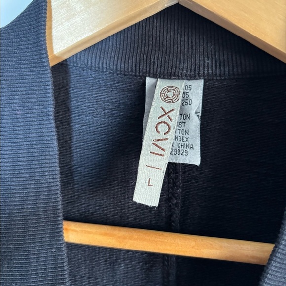 XCVI Mercantile Jacket size Large Black Full Zip Pockets Asymmetrical Lagenlook - Picture 4 of 6